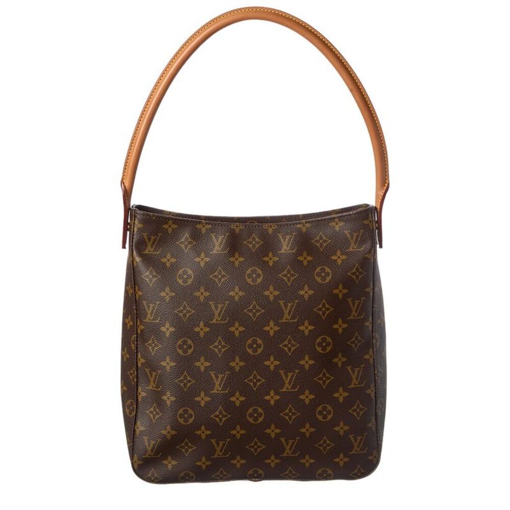 Louis Vuitton Brown Monogram Coated Canvas Looping Gm (Authentic Pre-Loved)
